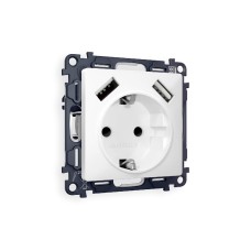 Комплект механизма розетки 2USB A+A 18W (быстрая зарядка) с/з Ambrella Volt Alfa MA129010