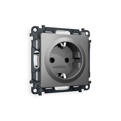 Комплект механизма розетки с/з на винтовых зажимах Ambrella Volt Alfa MA656010