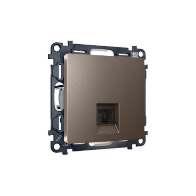 Комплект механизма телефонной розетки RJ-11(4P4C) со шторкой Ambrella Volt Alfa MA642030