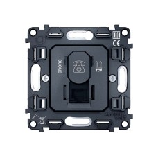 Механизм телефонной розетки RJ-11 (4P4C) с автоматической защитной шторкой Ambrella Volt Quant VM190