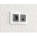 Лицевая панель для компьютерной/телефонной розетки RJ-45/RJ-11 Ambrella Volt Alfa AP6620