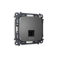 Комплект механизма компьютерной розетки RJ-45(8P8C) CAT6 со шторкой Ambrella Volt Omega MO662010