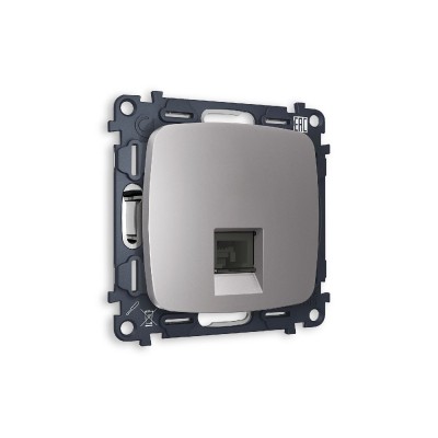 Комплект механизма компьютерной розетки RJ-45(8P8C) CAT6 со шторкой Ambrella Volt Omega MO512010