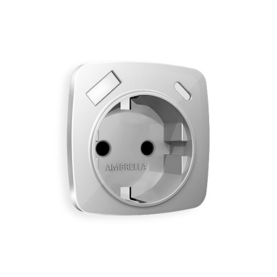 Лицевая панель для розетки с/з со шторками 2USB A+C Ambrella Volt Omega OP4100