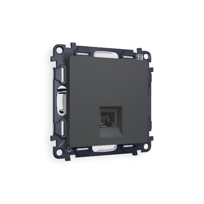 Комплект механизма телефонной розетки RJ-11(4P4C) со шторкой Ambrella Volt Alfa MA912030