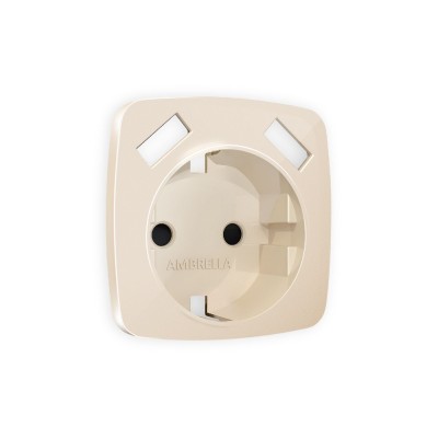 Лицевая панель для розетки с/з со шторками 2USB A+A Ambrella Volt Omega OP3090