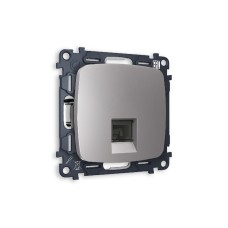 Комплект механизма телефонной розетки RJ-11(4P4C) со шторкой Ambrella Volt Omega MO512030