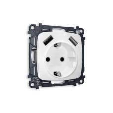 Комплект механизма розетки 2USB A+A 18W (быстрая зарядка) с/з Ambrella Volt Omega MO129010