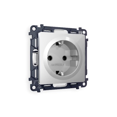Комплект механизма розетки с/з на винтовых зажимах Ambrella Volt Alfa MA406010