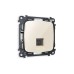 Комплект механизма телефонной розетки RJ-11(4P4C) со шторкой Ambrella Volt Omega MO312030