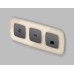 Лицевая панель для компьютерной/телефонной розетки RJ-45/RJ-11 Ambrella Volt Omega OP6620