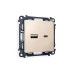 Комплект механизма розетки 2USB A+C 20W (быстрая зарядка) Ambrella Volt Alfa MA331010