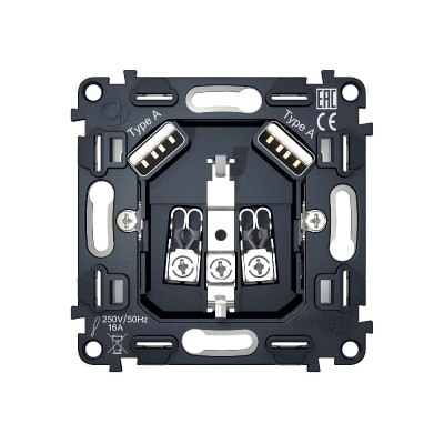 Механизм розетки с/з на винтовых зажимах Ambrella Volt Quant VM155
