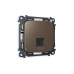 Комплект механизма телефонной розетки RJ-11(4P4C) со шторкой Ambrella Volt Omega MO642030