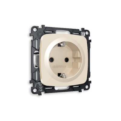 Комплект механизма розетки с/з на винтовых зажимах Ambrella Volt Omega MO306010