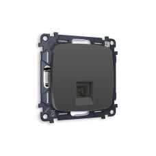 Комплект механизма компьютерной розетки RJ-45(8P8C) CAT6 со шторкой Ambrella Volt Omega MO912010