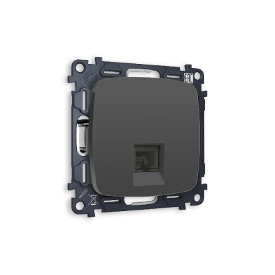 Комплект механизма компьютерной розетки RJ-45(8P8C) CAT6 со шторкой Ambrella Volt Omega MO912010