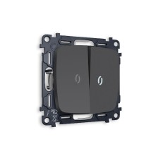 Комплект механизма 2-кл проходного выключателя с подсветкой Ambrella Volt Omega MO904035