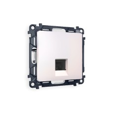 Комплект механизма компьютерной розетки RJ-45(8P8C) CAT6 со шторкой Ambrella Volt Alfa MA212010