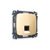 Комплект механизма телефонной розетки RJ-11(4P4C) со шторкой Ambrella Volt Omega MO612030