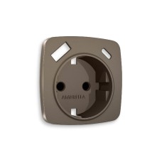 Лицевая панель для розетки с/з со шторками 2USB A+C Ambrella Volt Omega OP6400
