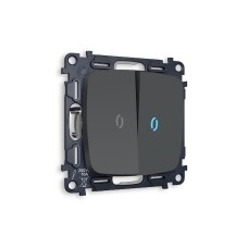 Комплект механизма 2-кл проходного выключателя с подсветкой Ambrella Volt Omega MO904040