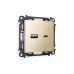 Комплект механизма розетки 2USB A+C 20W (быстрая зарядка) Ambrella Volt Alfa MA611010