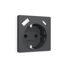 Лицевая панель для розетки с/з со шторками 2USB A+C Ambrella Volt Alfa AP9100