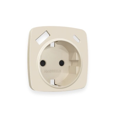Лицевая панель для розетки с/з со шторками 2USB A+C Ambrella Volt Omega OP3300
