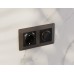 Лицевая панель для розетки с/з со шторками 2USB A+A Ambrella Volt Alfa AP8090