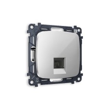 Комплект механизма телефонной розетки RJ-11(4P4C) со шторкой Ambrella Volt Omega MO412030