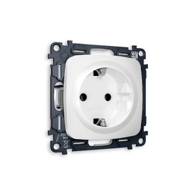 Комплект механизма розетки с/з на винтовых зажимах Ambrella Volt Omega MO126010
