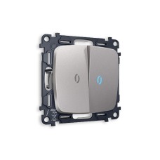 Комплект механизма 2-кл проходного выключателя с подсветкой Ambrella Volt Omega MO504040