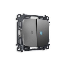 Комплект механизма 2-кл проходного выключателя с подсветкой Ambrella Volt Omega MO654040