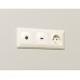 Комплект механизма TV розетки оконечной 50-870 MHz 1dB Ambrella Volt Alfa MA333010