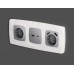 Лицевая панель для розетки с/з со шторками 2USB A+A Ambrella Volt Omega OP5090