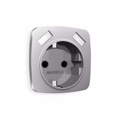 Лицевая панель для розетки с/з со шторками 2USB A+A Ambrella Volt Omega OP5090