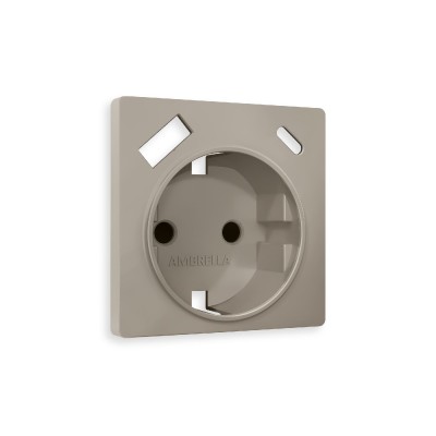 Лицевая панель для розетки с/з со шторками 2USB A+C Ambrella Volt Alfa AP3700