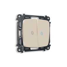 Комплект механизма 2-кл выключателя с подсветкой Ambrella Volt Omega MO324020