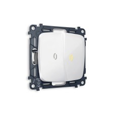 Комплект механизма 2-кл выключателя с подсветкой Ambrella Volt Omega (OP1040, VM115, G11Y) MO104010