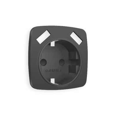 Лицевая панель для розетки с/з со шторками 2USB A+A Ambrella Volt Omega OP9090