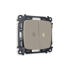 Комплект механизма 2-кл выключателя с подсветкой Ambrella Volt Omega MO364010