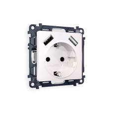 Комплект механизма розетки 2USB A+A 18W (быстрая зарядка) с/з Ambrella Volt Alfa MA209010