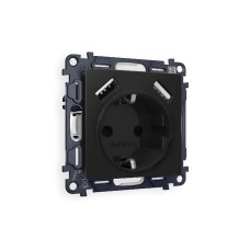 Комплект механизма розетки 2USB A+A 18W (быстрая зарядка) с/з Ambrella Volt Alfa MA809010