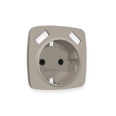 Лицевая панель для розетки с/з со шторками 2USB A+A Ambrella Volt Omega OP3690