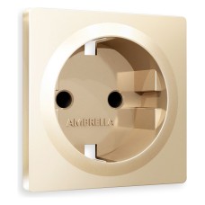 Накладка для розетки с заземлением и со шторками Ambrella Volt Quant AP6070