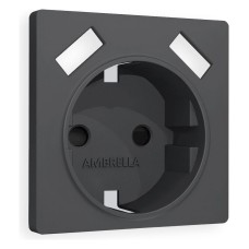 Накладка для розетки с заземлением и со шторками и 2хUSB type A Ambrella Volt Quant AP9090