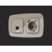 Накладка для розетки с заземлением и со шторками и 2хUSB type A и C Ambrella Volt Quant OP3700