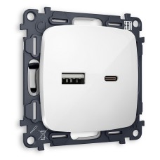 Розетка 2хUSB type A и C без рамки Ambrella Volt MO MO111010