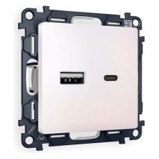 Розетка 2хUSB type A и C без рамки Ambrella Volt Quant MA211010
